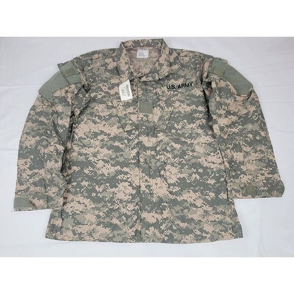 US Army‎ Jacket Mens Medium/Long. Digital  Camo Top Zip Up. NWT - Picture 1 of 12